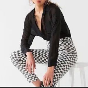 Urban Outfitters BDG Highwaisted Checkered Twig Jeans